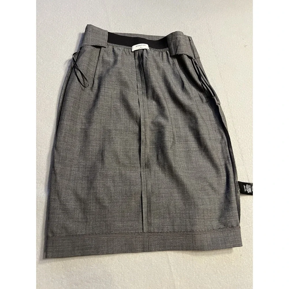 Babaton Grey  Wool / Rayon  Blend Straight Pencil Skirt Size 4 / S